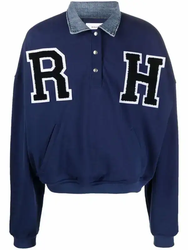 Letter-patch Cotton Sweatshirt