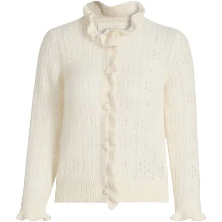 DÔEN Women's Claudie Ruffle Cardigan