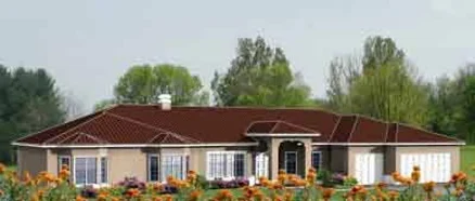Adobe / Southwestern House Plan - 5 Beds 3 Baths 3007 Sq/Ft Plan #1-977