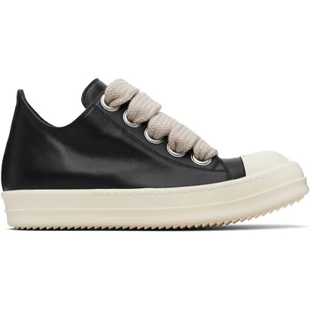 Rick Owens Black Temple Jumbolace Low Sneaks Sneakers