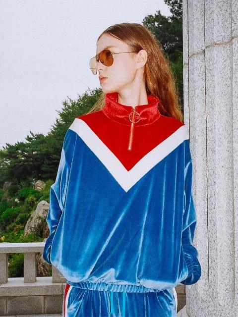 0 3 velvet training zip-up top