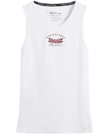 Martine Rose Logo Embroidered Women Vest - White
