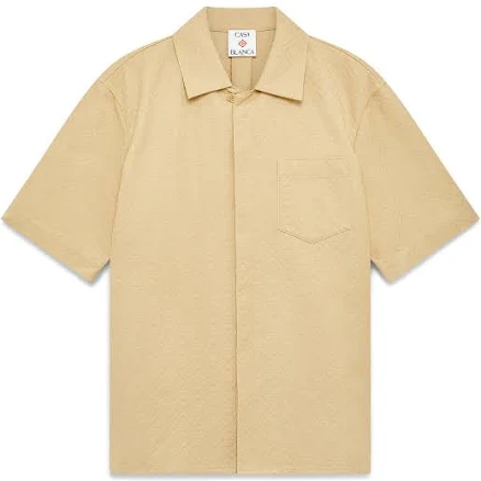 Casablanca Paris Monogram Jacquard Short Sleeve Shirt