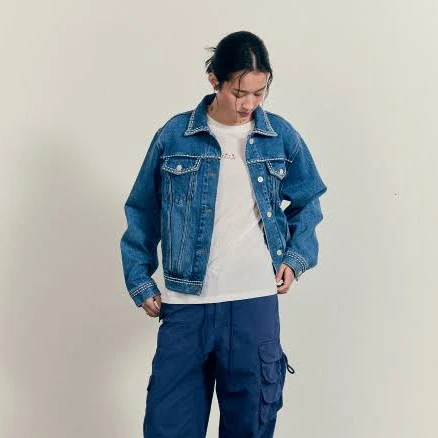 FRITUR Stitch Denim Jacket Blue_F251JK03