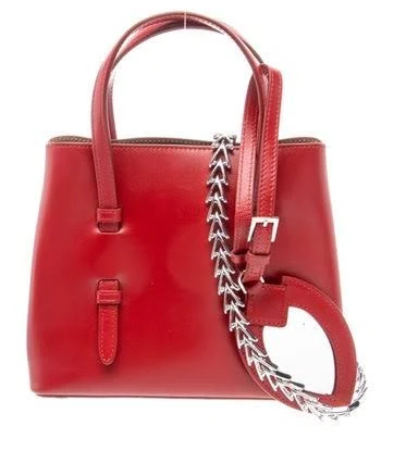Alaïa Leather Mina 16 in Red