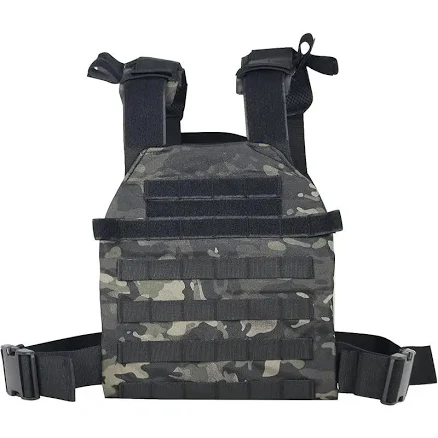 Greencity Weighted Training Vest with Quick Release, Tactical Design, and Molle System for Fitness Workouts and Running weighted vest