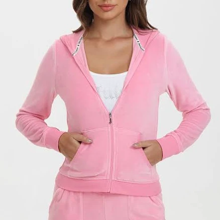 Juicy Couture Women's Classic Cotton Velour Hoodie
