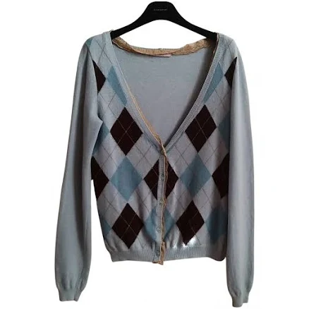 Valentino Garavani Wool Argyle Cardigan