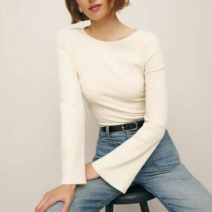 Reformation Miller Knit Top