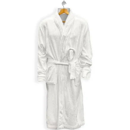 Elegant Comfort Women's Shawl Collar Velvet Fleece Bathrobe