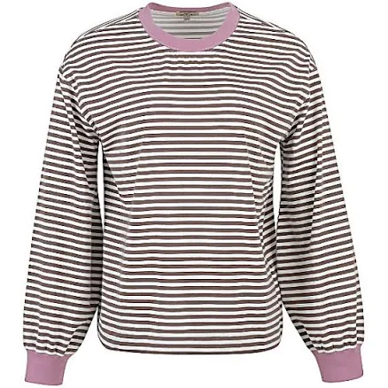 Blue Mountain Women's Striped Long Sleeve Shirt