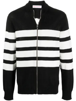 Stripe-print Knit Cardigan