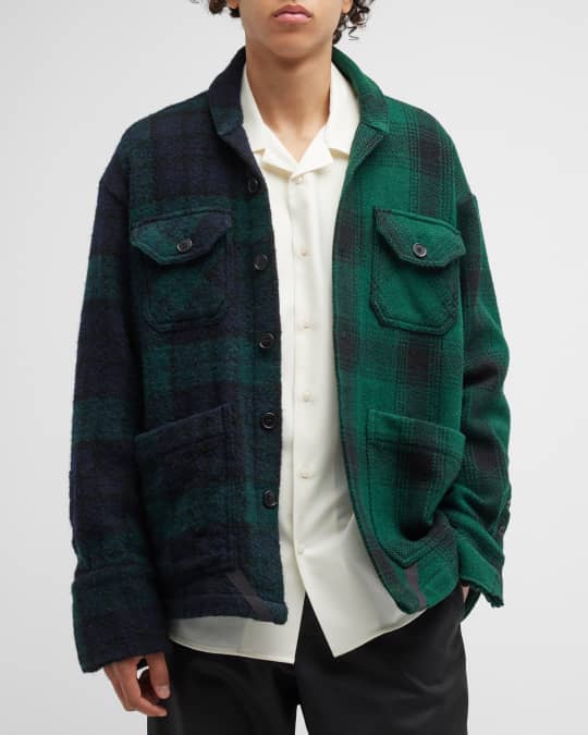 Plaid Boxy Shirt Jacket