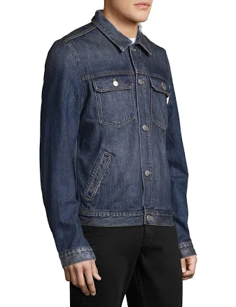 Blk Dnm Cotton Denim Mens 15 Distressed Jacket Motorcycle M Medium