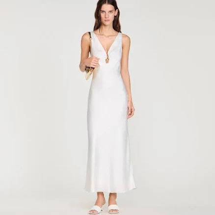 Sandro Women's Jewel Satin-effect Maxi Dress