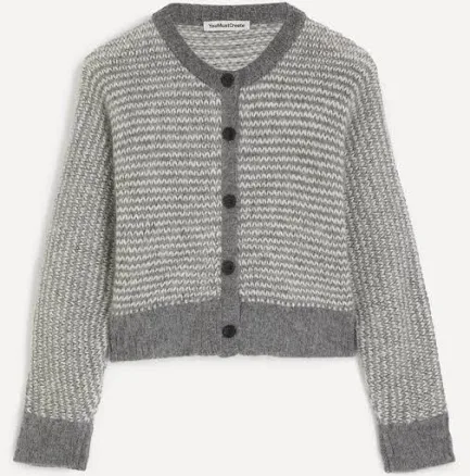 YMC Women's Foxtail Stripe Merino Wool Cardigan