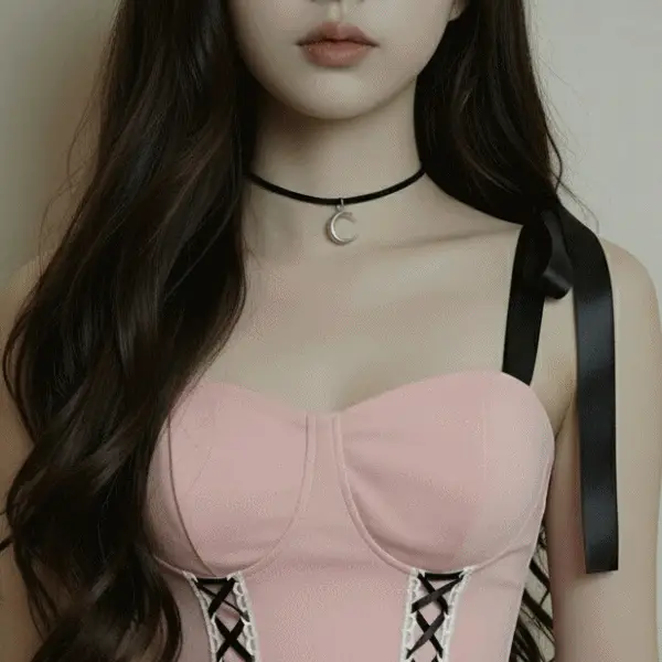 Crescent Moon Choker - Silver ver.