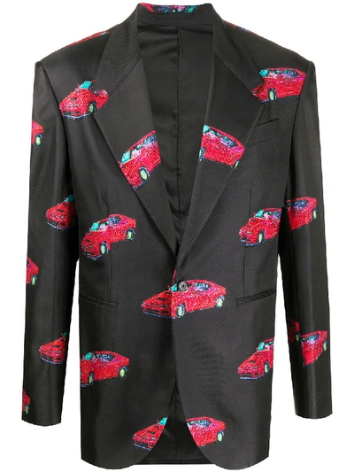 Car Print Blazer