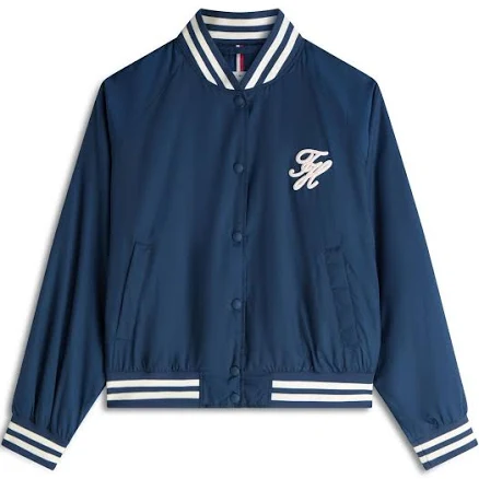 Tommy Hilfiger Logo Appliqué Water Repellent Bomber Jacket