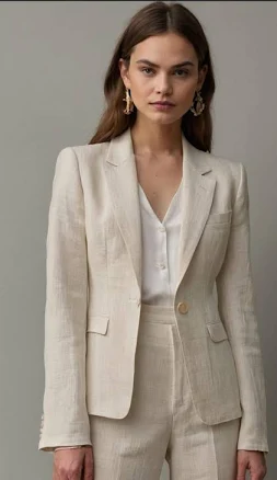 Women's Lightweight Linen Suit Set
