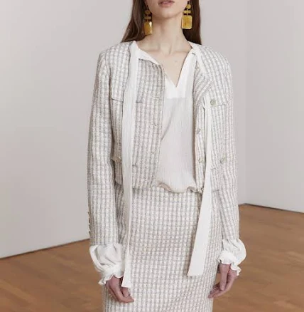 W Concept Sabrina Crop Tweed Jacket