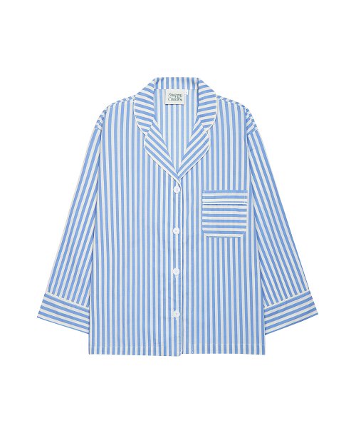 Steady Stripe Pajama Set (Serenity Blue)