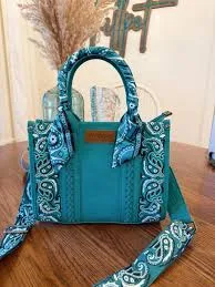 Wrangler Bandana Print Wide Mini Tote