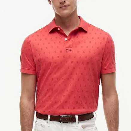Tommy Hilfiger Men's Flag Print Interlock Polo