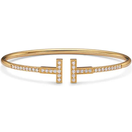 Tiffany T Pavé Diamond Wire Bangle