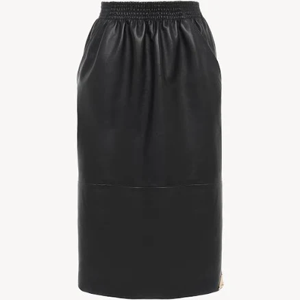 Chloé Knee-Length Leather Skirt