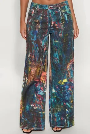 Fashion Nova Women's Work of Art Wide Leg Jeans