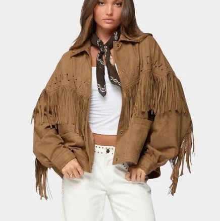 Edikted Women's Evonka Fringe Jacket