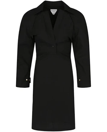 Bottega Veneta Women's Cotton-Blend Trench Midi Dress
