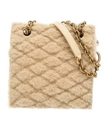Saint Laurent Women's Le Maillon Genuine Shearling Crossbody Bag