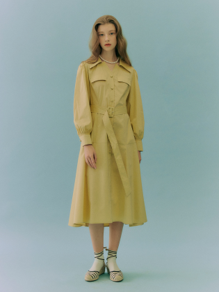 Belted Button Down Dress