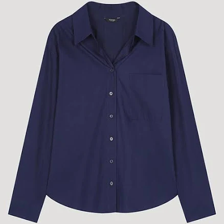 "SISTINA Cotton Open Collar Regular Fit Shirt" by W Concept