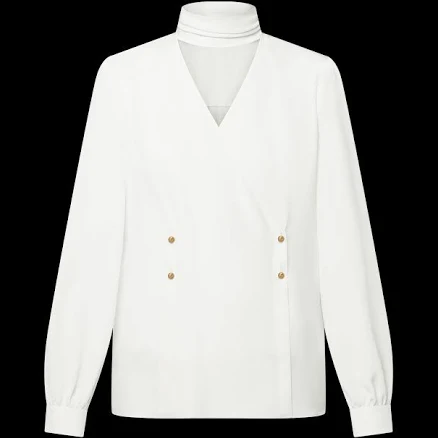 Louis Vuitton Double-Breasted Wrap Blouse