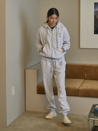 Embroidery Cotton Sweat Pants