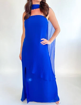 Azure Coast Scarf Dress