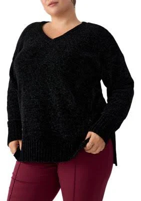 Sanctuary Women's V-Neck Chenille Sweater