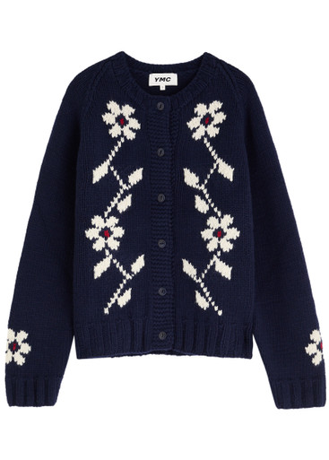Atomic Floral-intarsia Cardigan