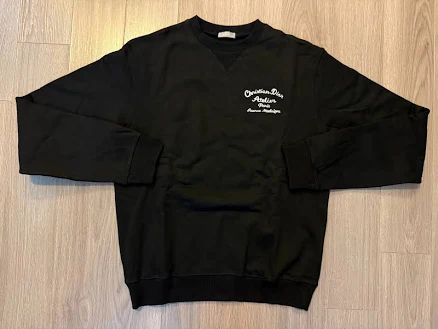 Men Dior 'christian Dior Atelier' Sweatshirt Black organic cotton fleece