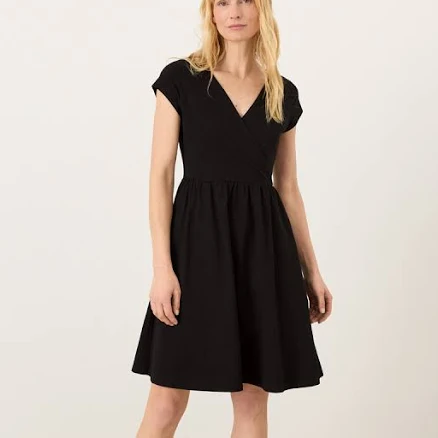Pact Women's Organic Cotton Fit & Flare Crossover Dress