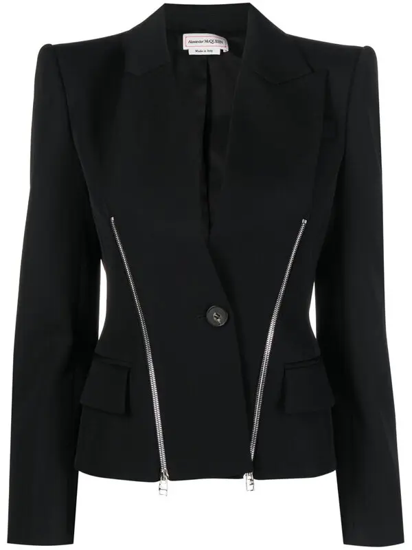 Zip-embellished Blazer