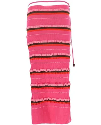 Jacquemus La Jupe Maille Concha Midi Women Skirt - Red
