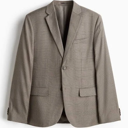 H&M Men's Slim-Fit Checked Jacket