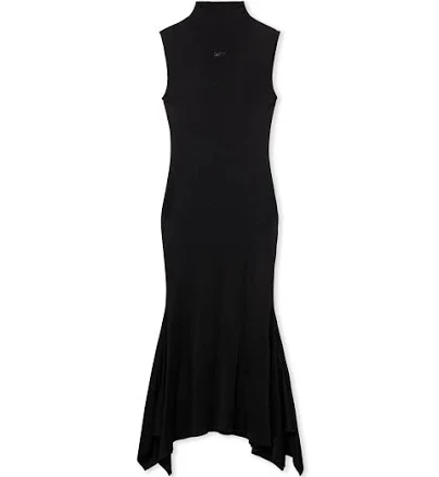 Off-White Fluid Sleeveless Midi Dress