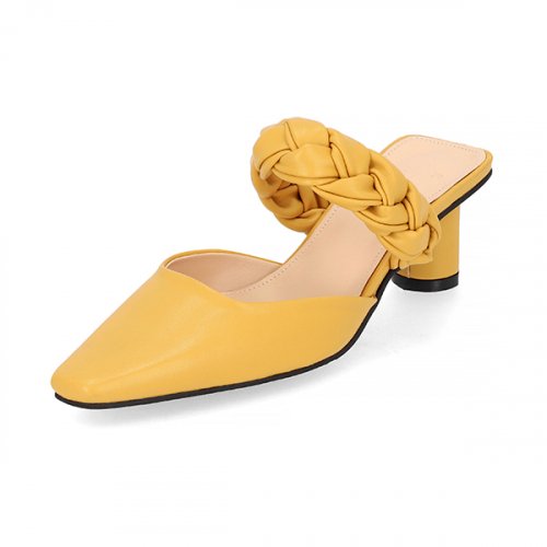 Twisted Strap Point Mules