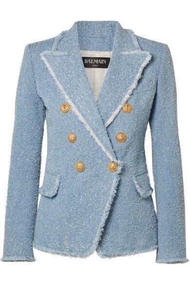 Double-breasted Bouclé-tweed Blazer