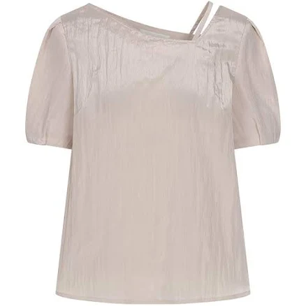 OLIVE des OLIVE Neck Variation Volume Sleeve Blouse
